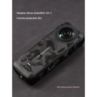 เหมาะสําหรับ อินสตาแกรม360x3 กล้องกีฬาพาโนรามาฟิล์มป้องกันและหินเงา 360 หนึ่ง X2 ลายพรางสีดําคาร์บอนไฟเบอร์สีดําเต็มแพคเกจสติกเกอร์3มอุปกรณ์เสริม X4 X5