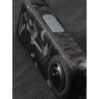 เหมาะสําหรับ อินสตาแกรม360x3 กล้องกีฬาพาโนรามาฟิล์มป้องกันและหินเงา 360 หนึ่ง X2 ลายพรางสีดําคาร์บอนไฟเบอร์สีดําเต็มแพคเกจสติกเกอร์3มอุปกรณ์เสริม X4 X5