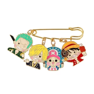 เครื่องประดับ เข็มกลัด รูปการ์ตูนอนิเมะ One Piece แบบสร้างสรรค์ เหมาะกับของขวัญ สําหรับติดปกเสื้อเป้สะพายหลัง