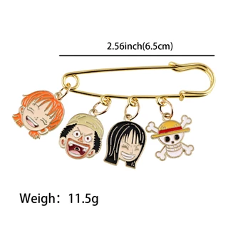 เครื่องประดับ เข็มกลัด รูปการ์ตูนอนิเมะ One Piece แบบสร้างสรรค์ เหมาะกับของขวัญ สําหรับติดปกเสื้อเป้สะพายหลัง