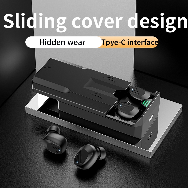 Tws SKY-12 ชุดหูฟังเล่นเกม ตัดเสียงรบกวน ซ้าย ขวา บลูทูธ 5.0 TWS รุ่น SKY-12