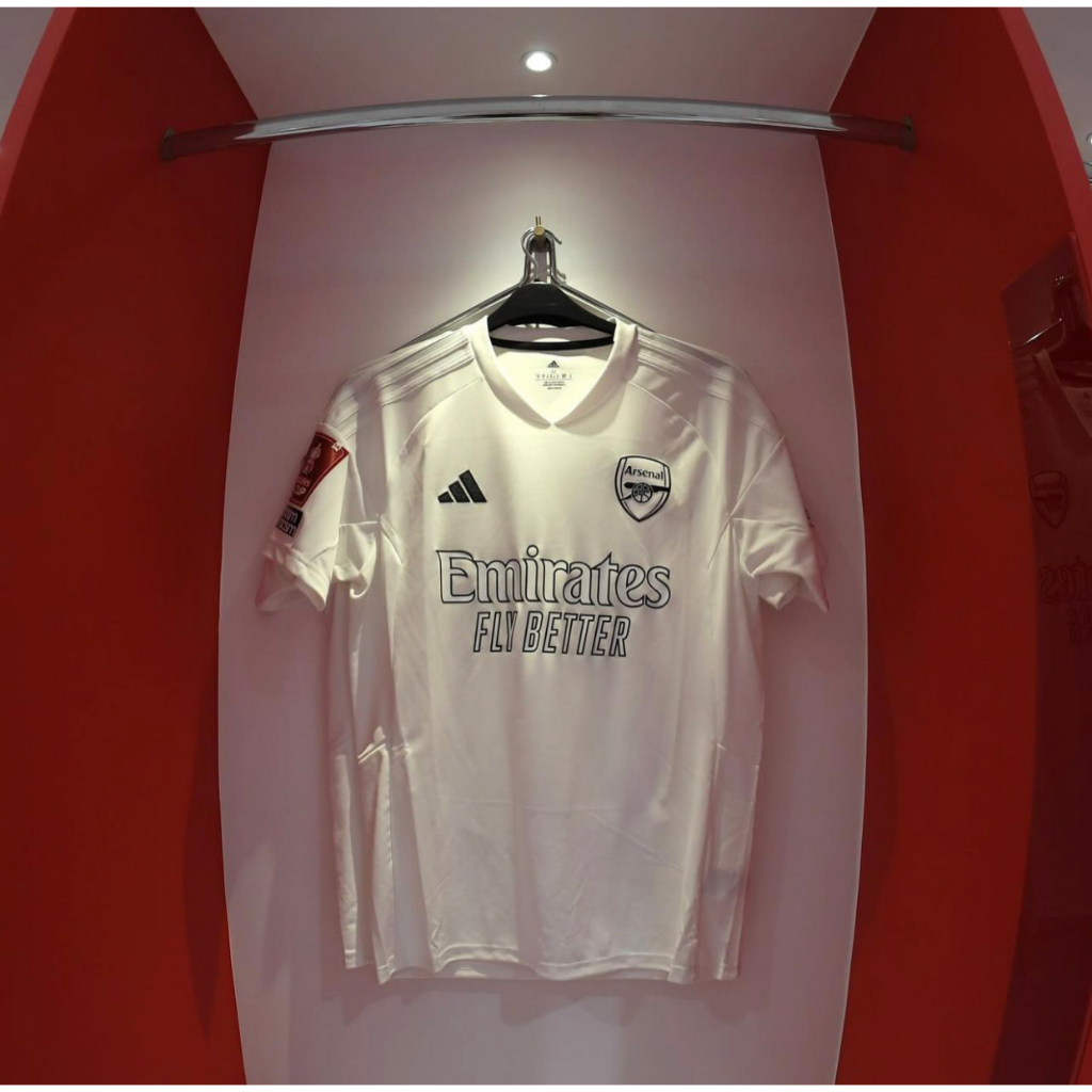 เสื้อกีฬาแขนสั้น ลายทีมชาติฟุตบอล Arsenal 24-25 Arsenal ชุดเยือน สีแดง ไซซ์ S-XXL