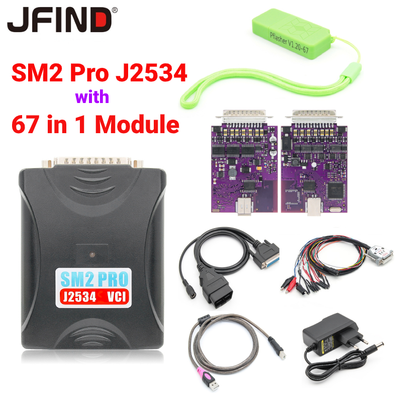 ⭐⭐⭐Sm2 PRO J2534 V2.21.22 ใหม ่ VCI ECU โปรแกรมอ ่ าน Dongle 67 IN 1 V1.20 OBD เครื ่ องมือ PCM BENCH 67 IN 1 ECU FLASH เครื ่ องมือ EEPROM FLASH