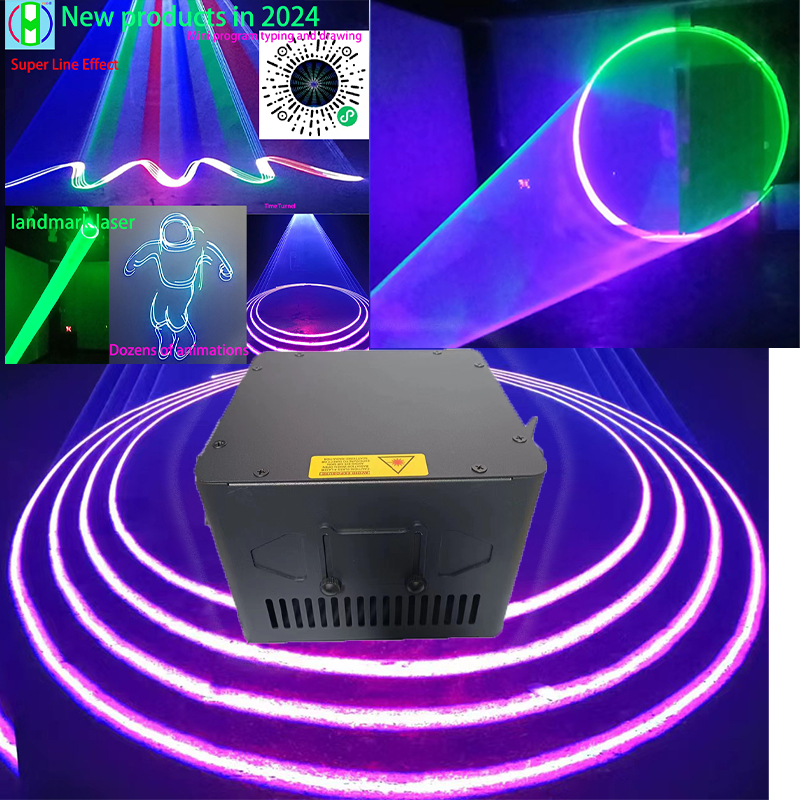 โปรเจคเตอร์เลเซอร์ RGB DJ ดิสโก้ 3W-5W ขนาดเล็ก สําหรับโทรศัพท์มือถือ ระบบ iOS Android