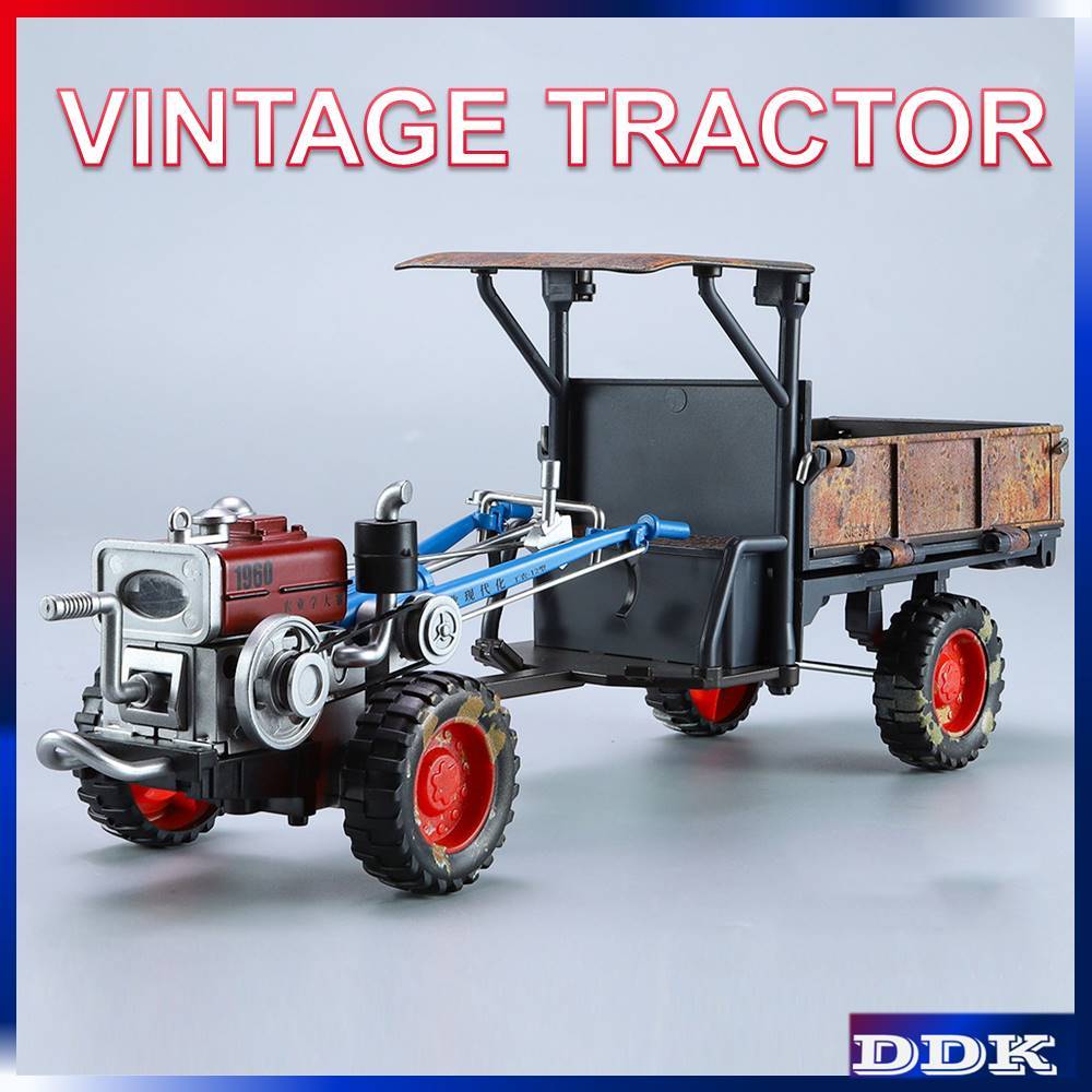 Ddk โมเดลรถยนต์ 1:24 VINTAGE TRACTOR Diecast โลหะ ของเล่นสําหรับเด็ก
