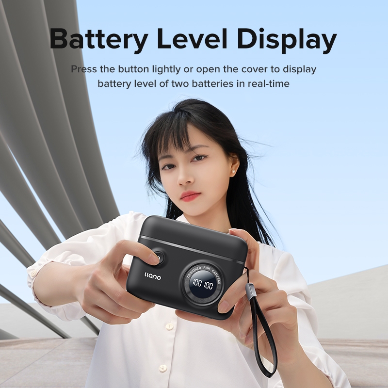 Llano EN-EL25 ที่ชาร์จกล้องดิจิทัล ช่องคู่ พร้อมฟังก์ชั่นจัดเก็บการ์ด SD สําหรับ Nikon Z30 Z50 ZFC