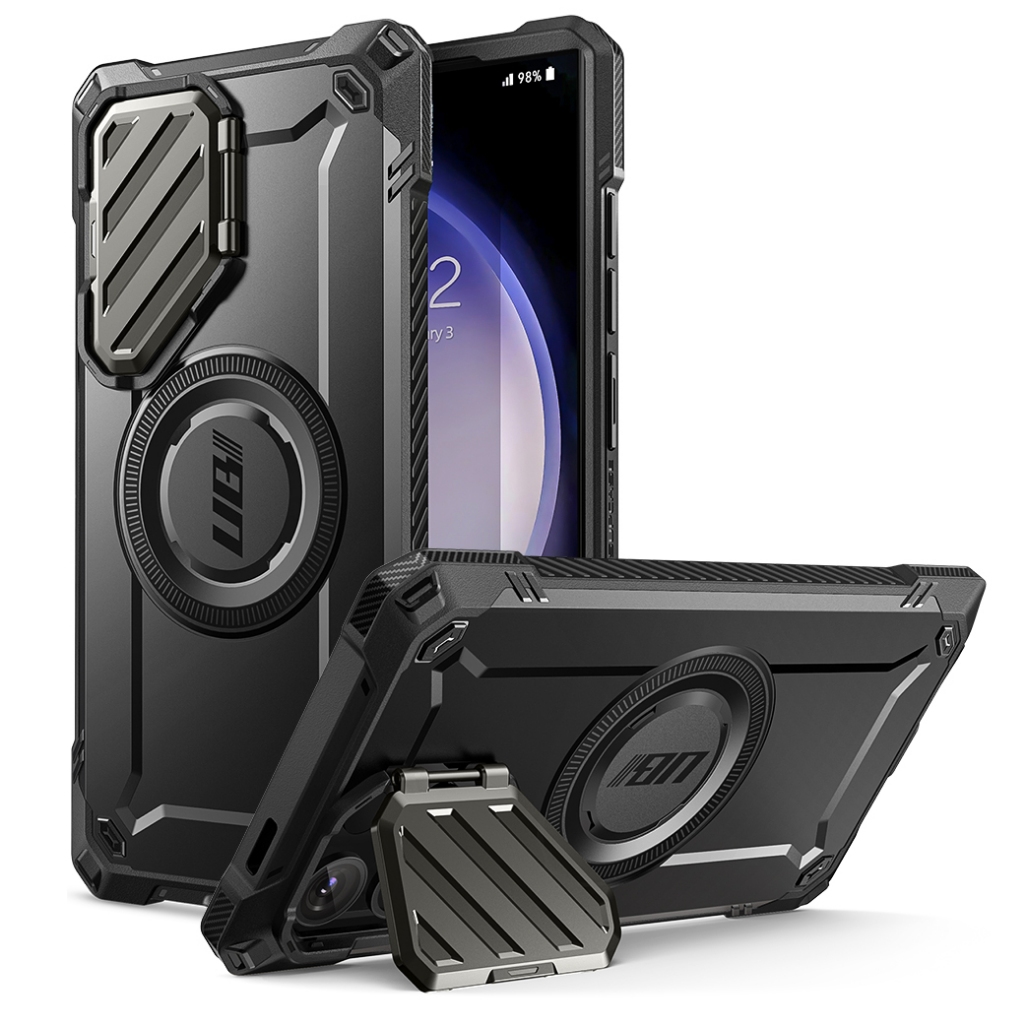 Supcase UBMag XT สําหรับ Samsung Galaxy S24 Ultra Case พร้อมฝาครอบกล้องรองรับชาร์จไร้สาย Heavy Duty เคสที่ทนทานพร้อมขาตั้งในตัว