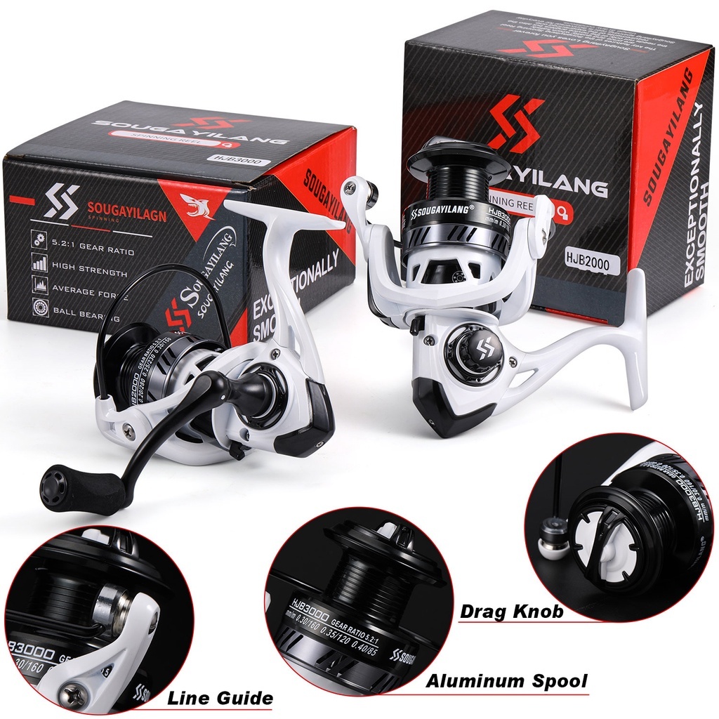 Sougayilang รอกหมุนตกปลา 2000 3000 อัตราทดเกียร์ 5.2:1 11+1 สําหรับตกปลาน้ําเค็ม กลางแจ้ง - รูปที่ 3