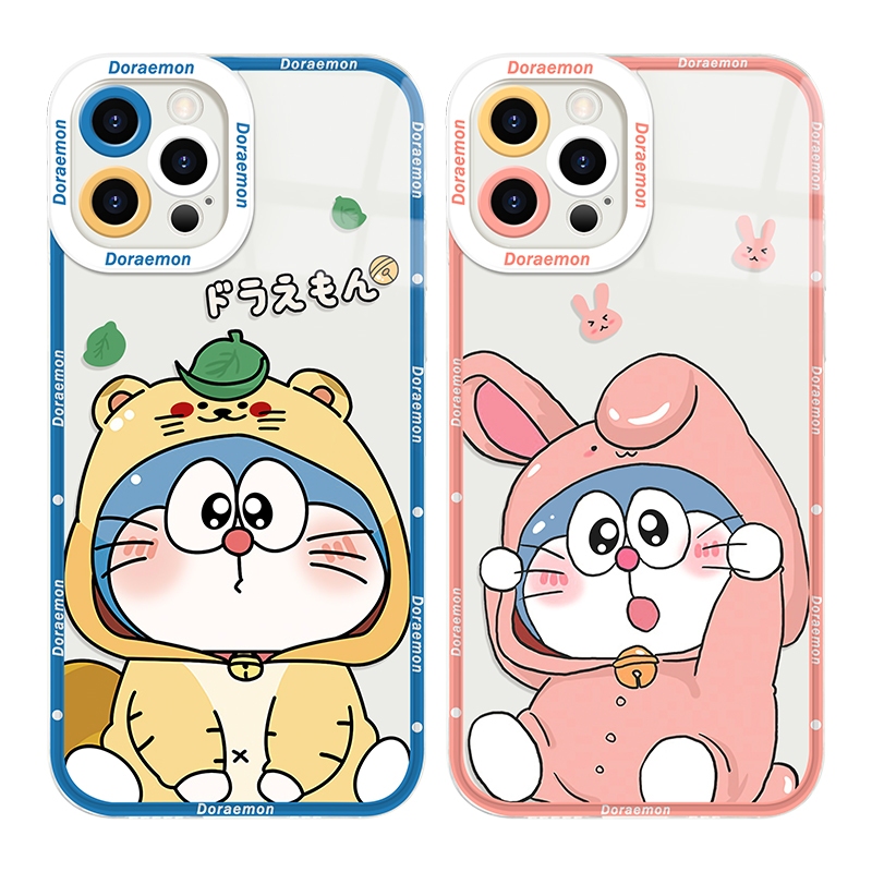 เคส Samsung Galaxy S25 S25+ S24 S24+ S23 S23+ S22 S22+ S21 S21+ S20 FE Plus Ultra Note 20 Ultra 4G 5G Transparent Doraemon Panda Protect Camera Soft Case