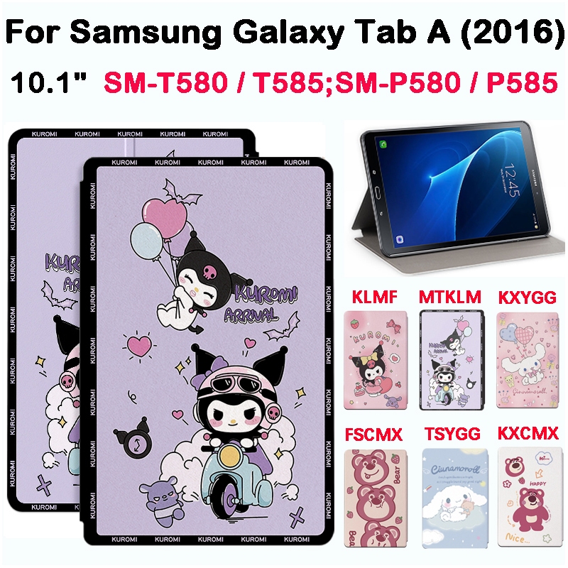 เคสแท็บเล็ต แบบฝาพับ ลายการ์ตูนน่ารัก คุณภาพสูง สําหรับ Samsung Galaxy Tab A 10.1 นิ้ว 2016 S-Pen SM-P585Y P580 P585 A 10.1 นิ้ว SM-T585 T580