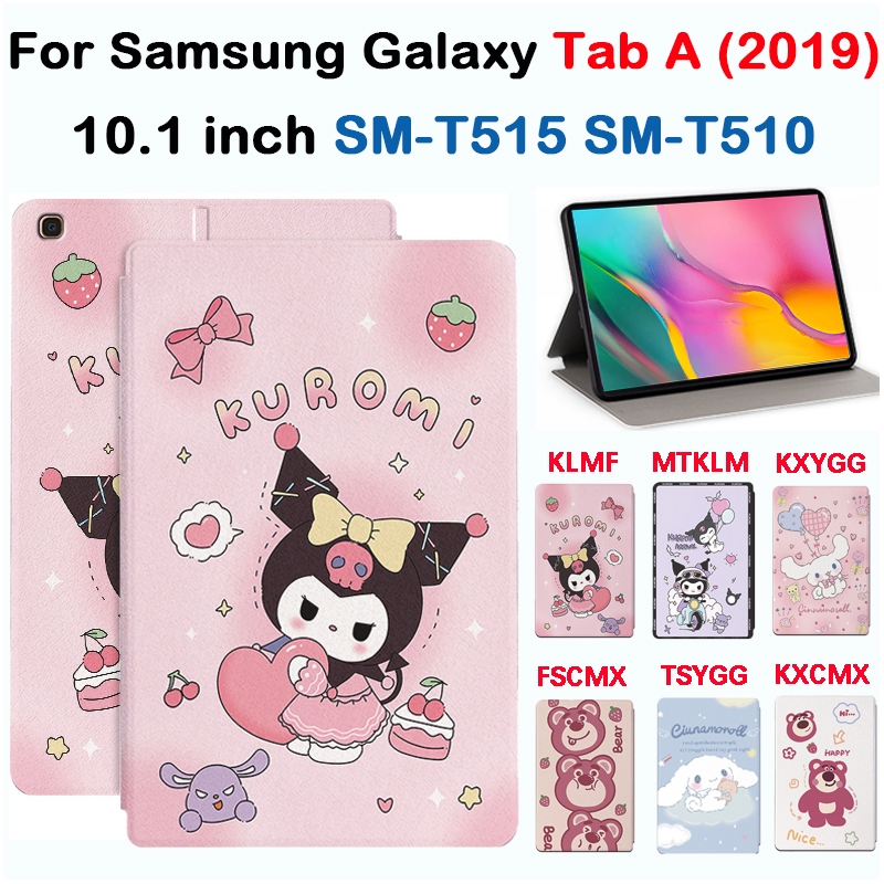 เคสแท็บเล็ตหนัง PU TPU ฝาพับ ลายการ์ตูนน่ารัก คุณภาพสูง พร้อมขาตั้ง สําหรับ Samsung Galaxy Tab A 10.1 นิ้ว 2019 Galaxy Tab A 10.1 นิ้ว SM-T515 SM-T510