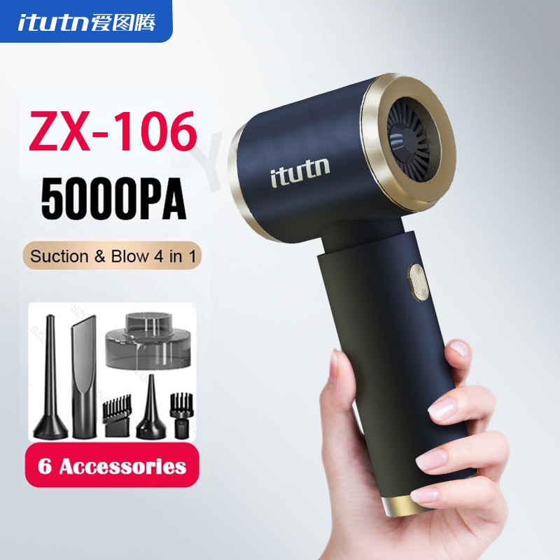 【หุ้นท้องถิ่นของไทย】Itutn เครื่องดูดฝุ่นไร้สาย ZX-106 กรอง Hypa 5KPa แบบพกพา ใช้งานได้นาน 4000mAh