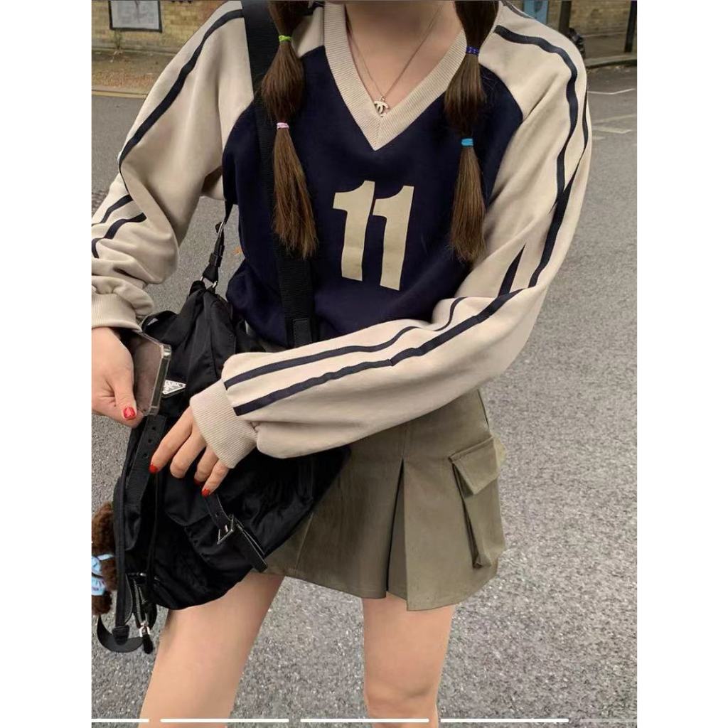 ส่งไวจากไทย TAYCEN M-2XL เสื้อสเวตเตอร์ ลายพิมพ์ แขนยาว เกาหลี ผู้หญิง สเวตเตอร์