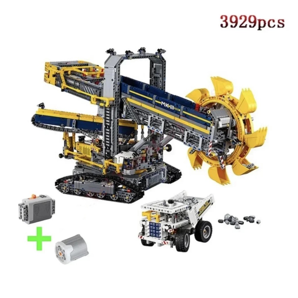 บล็อกตัวต่อเลโก้ รถขุดล้อถังไฟฟ้า ของเล่นสําหรับเด็ก LEGO Ace 90015 42055
