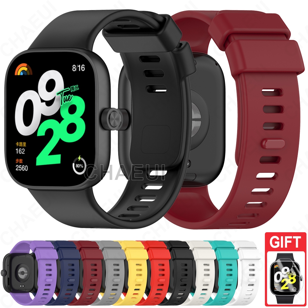 สายรัดซิลิโคนสร้อยข้อมือสําหรับ Redmi Watch 4 5 6 / Xiaomi Smart Band 8 9 10 Pro