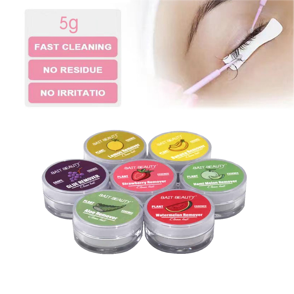 สไตล์ใหม่ กลิ่นผลไม้ เจลกําจัดขนตาปลอม 5 กรัม สําหรับต่อขนตา