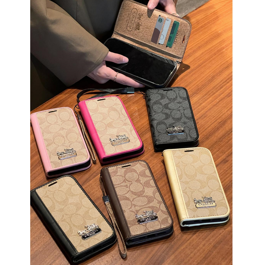 หรูหราใส่การ์ดซองหนังสําหรับiphone 16 15 14 13 12 11 Pro Max X XS XSMAX Flipเคสโทรศัพท์ครอบคลุมเต็มรูปแบบรูขนาดใหญ่ฝาครอบป้องกันการตกพร้อมเชือกป้องกันการสูญหาย