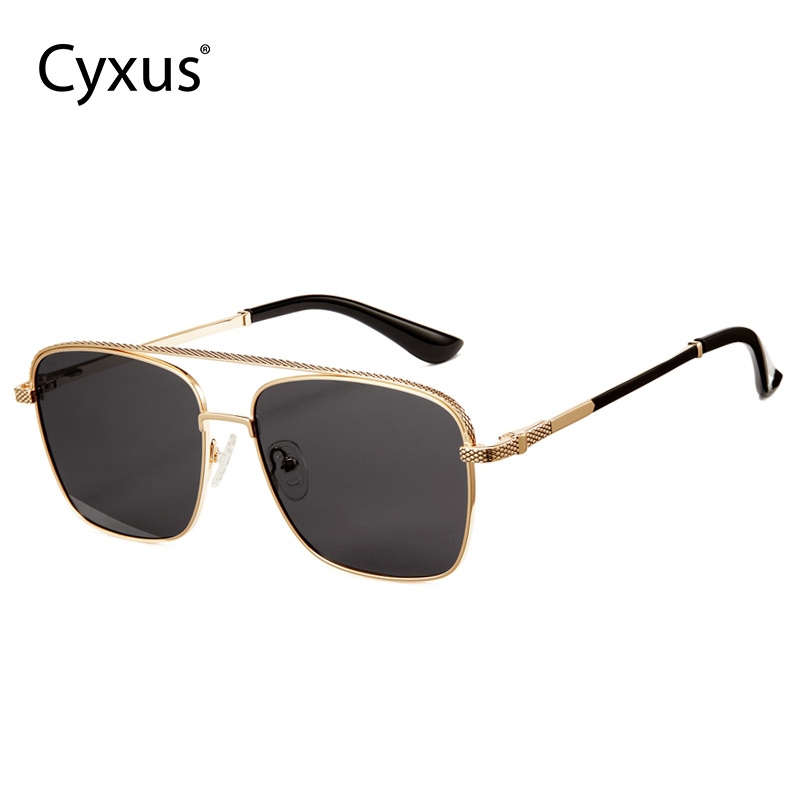 Cyxus Aviator แว่นตากันแดด เลนส์โพลาไรซ์ ป้องกันรังสียูวี 400 ป้องกันแสงสะท้อน ช