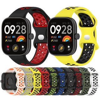 สายรัดซิลิโคนวงสร้อยข้อมือสีคู่อุปกรณ์เสริมสําหรับ Redmi Watch 4 5 6 / Xiaomi Smart Band 8 9 10 Pro