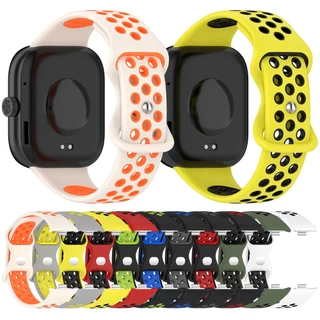 สายรัดซิลิโคนวงสร้อยข้อมือสีคู่อุปกรณ์เสริมสําหรับ Redmi Watch 4 5 6 / Xiaomi Smart Band 8 9 10 Pro