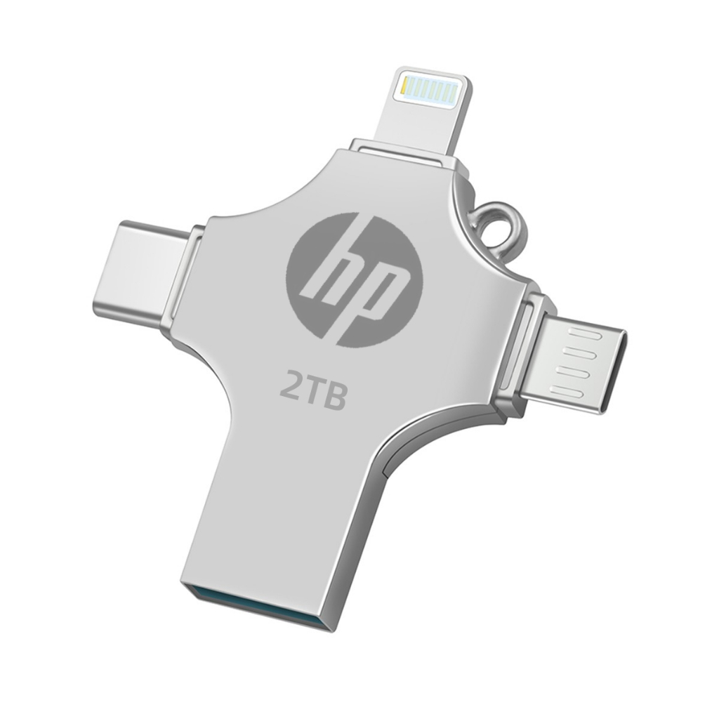 HP,ไดรฟ์u,ไดรฟ์แฟลชแบบมัลติฟังก์ชั่นสี่ในหนึ่ง,ความเข้ากันได้กับโทรศัพท์มือถือapple/ USB/typec,หน่วยความจําแฟลชความเร็วสูง3.0,หน่วยความจําภาพเคลื่อนที่