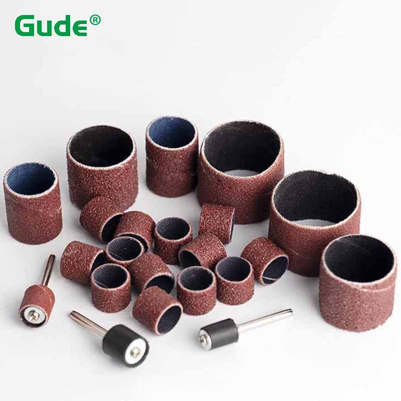 80-600Grit ขัดกลองชุด Sanding Band 6.35/9.5/12.7 มม.บดขัดแกะสลักเครื่องมือ Bits สําหรับ Dremel เจาะโรตารีเครื่องมือขัดชุด