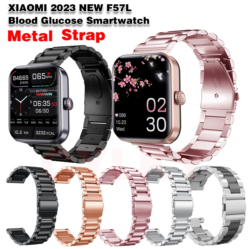 XIAOMI 2023 F57L ใหม่ สายนาฬิกาข้อมือสมาร์ทวอทช์ สเตนเลส โลหะ ระบายอากาศ สําหรับ