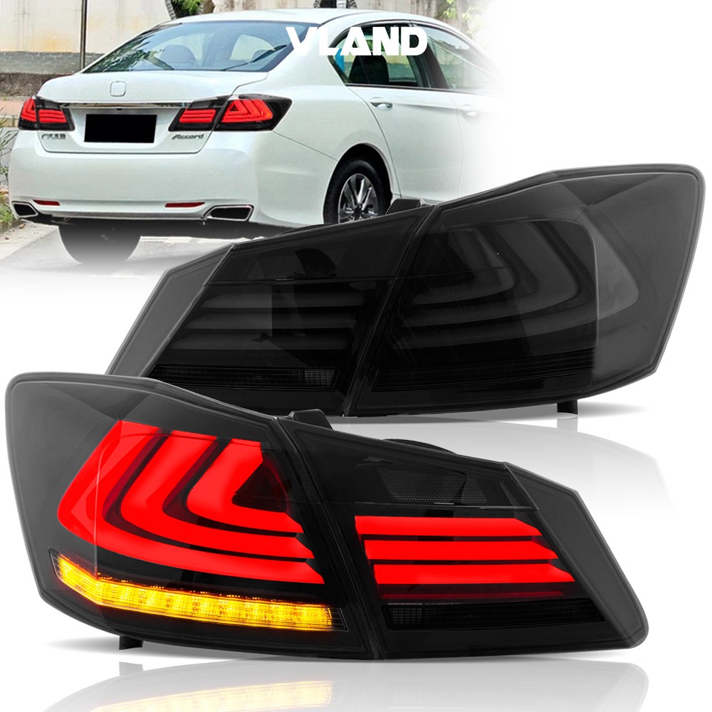 Vland G9 ไฟท้าย LED สําหรับ 2013-2015 16 17 Honda Accord 9th Gen Sedan W/Sequencetial ด้านหลังไฟ
