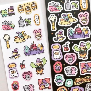 สติกเกอร์ ลายการ์ตูนกระต่ายน่ารัก สไตล์เกาหลี สําหรับตกแต่งสมุดไดอารี่ สมุดภาพ อัลบั้มรูปภาพ โทรศัพท์ DIY
