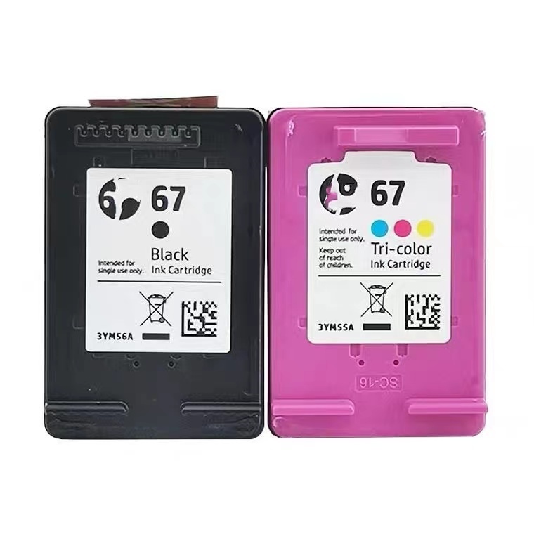 67XL ตลับหมึกสําหรับ HP67 สําหรับ HP 67 XL Deskjet 2723 2752 1225 6020 6052 6055 6420 6452 4152 4140