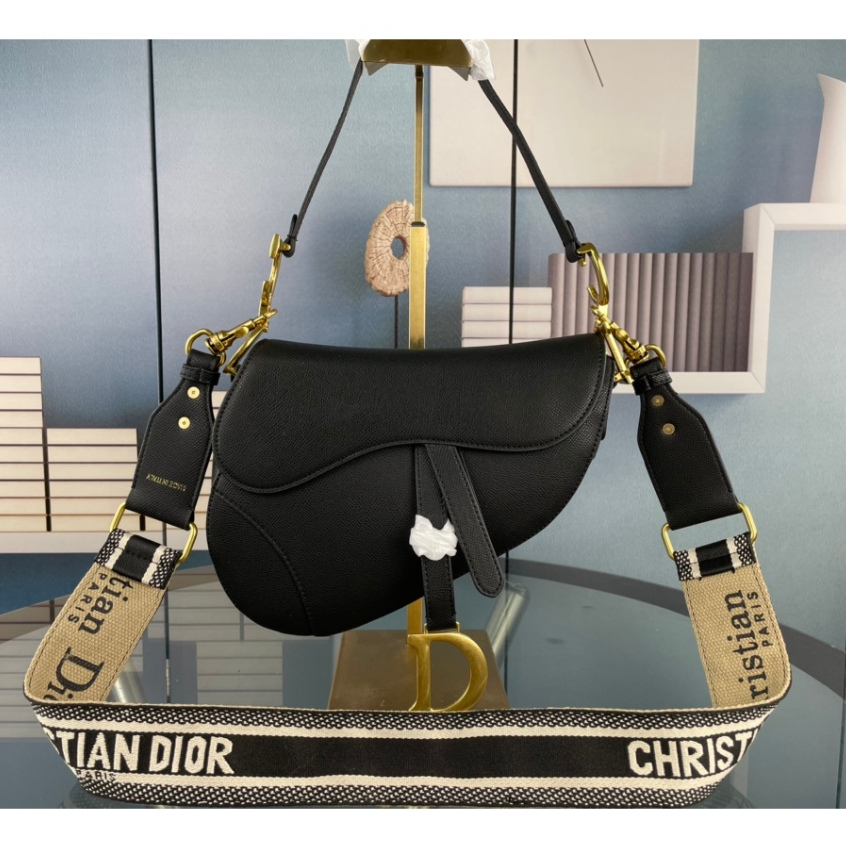 Dior/dior ใหม่ กระเป๋าถือ กระเป๋าสะพายข้าง หนังแท้ 100% สําหรับผู้หญิง