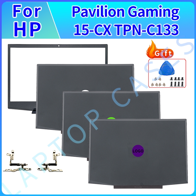 ใหม่ อะไหล่หน้าจอ LCD ฝาหน้า บานพับ แบบเปลี่ยน สําหรับแล็ปท็อป HP Pavilion Gaming 15-CX TPN-C133