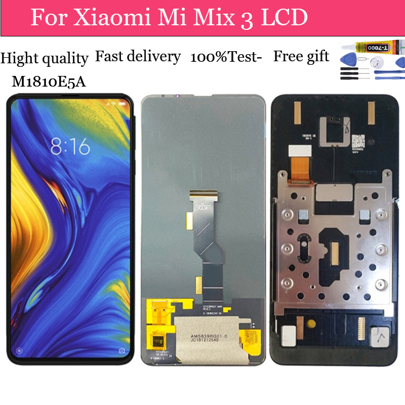 อะไหล่หน้าจอสัมผัส LCD 100% แบบเปลี่ยน สําหรับ Xiaomi MI MIX 3 MI Mix3