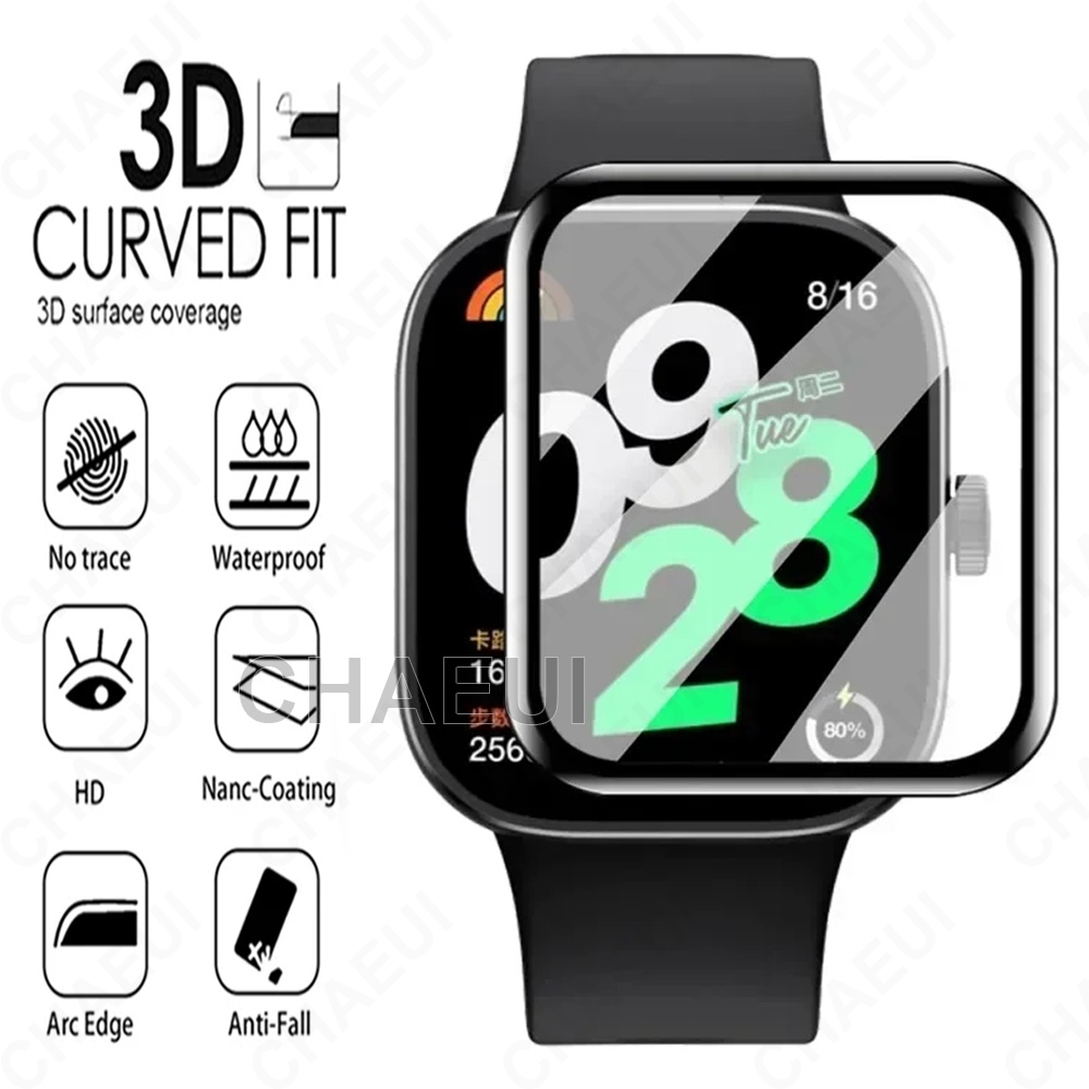 ตัวป้องกันหน้าจอแบบเต็มฝาครอบป้องกันสําหรับ Redmi Watch 6 5 Active 4 3 2 Lite / Poco Watch / Mi Watch Lite