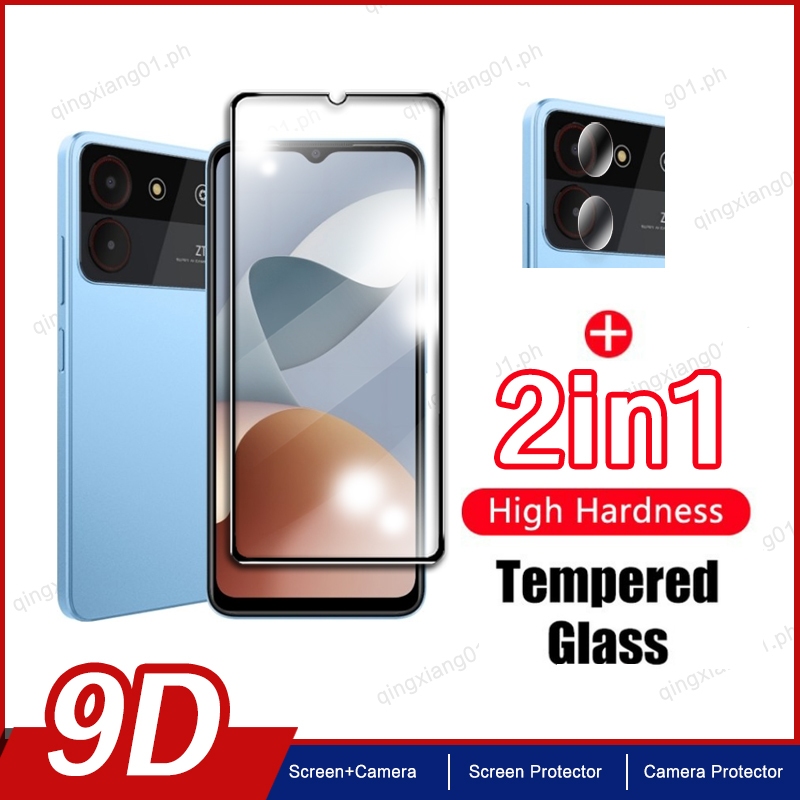 2in1 ฟิล์มกระจกนิรภัยกันรอยหน้าจอ ZTE Blade A54 พร้อมตัวป้องกันเลนส์กล้อง สําหรับ ZTE BladeA54 A52 Blade V50 Design 5G V40