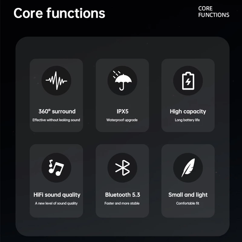 Jeep EW011 หูฟังบลูทูธไร้สาย Bluetooth  5.3 HiFi HD Call กันน้ำ ลดเสียงรบกวน หูฟังบลูทูธ พร้อมไมโครโฟน thumbnail 8