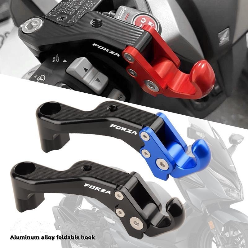 ที่แขวนของ FORZA350 อุปกรณ์แต่งรถมอเตอร์ไซค์ CNC ตะขอแขวนหมวกกันน็อค FOR HONDA Forza 300 350 Forza300 ตะขอแขวนของมอเตอร์ไซค์