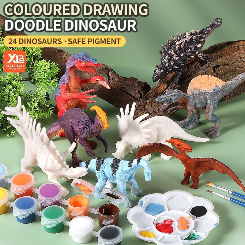 ชุดภาพวาดไดโนเสาร์ กราฟฟิติ ระบายสี แฮนด์เมด DIY ของเล่นเสริมการเรียนรู้ สําหรับเด็ก