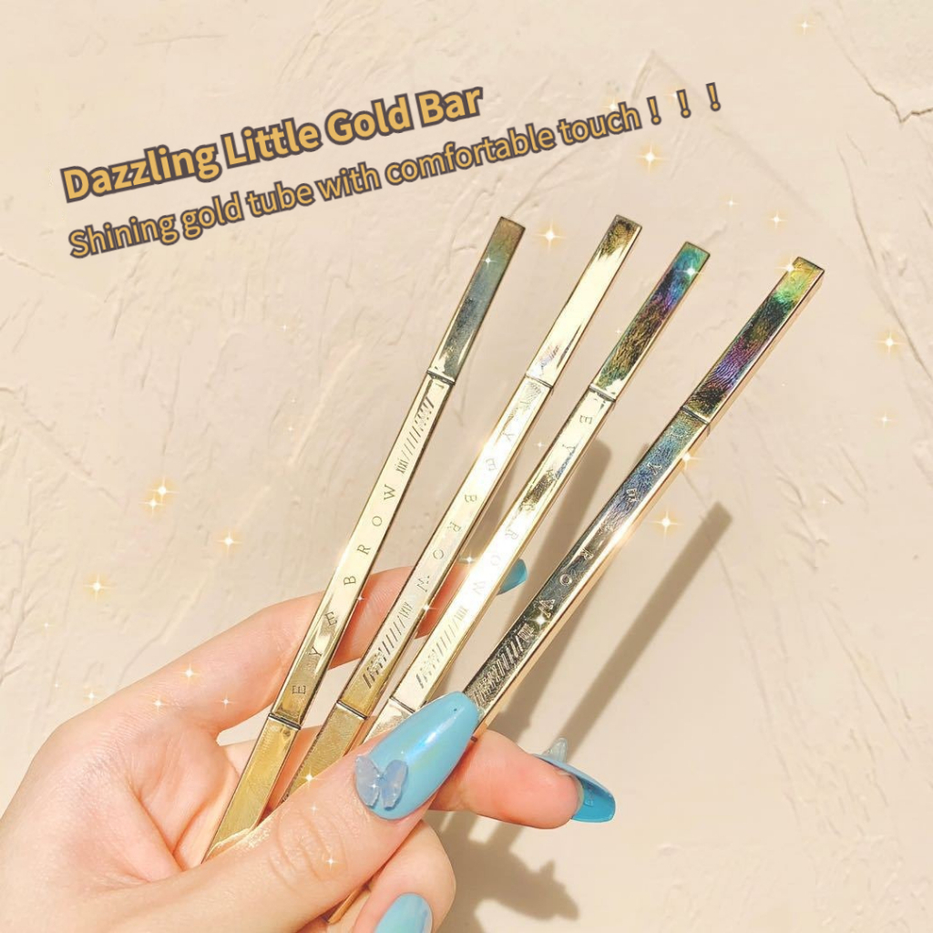 BIOAOUA ดินสอเขียนคิ้วสองหัว 5 สีกันน้ำเหงื่อธรรมชาติดินสอเขียนคิ้วติดทนนาน