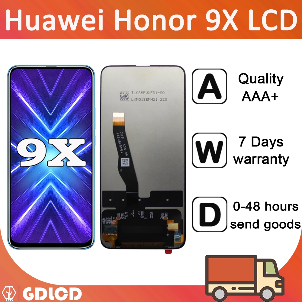 สําหรับ Huawei Honor 9X LCD Stk-Lx1 Stk-L22 จอแสดงผล LCD Touch Screen Digitizer Assembly กรอบ