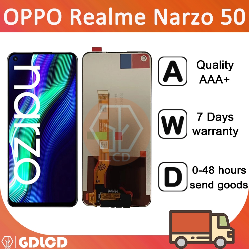 สําหรับ OPPO Realme 8i RMX3151 LCD Realme 9i RMX3491 LCD Narzo 50 LCD A96 4G จอแสดงผล LCD Touch Scre