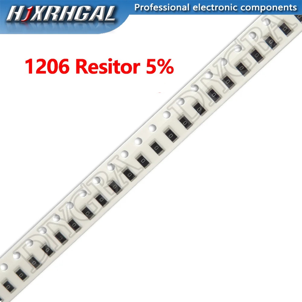 100PCS 1206 SMD 5% ตัวต้านทาน 0R-9.1R 1/2W 0R 0.1R 0.2R 0.68R 2R 3R 4.7R 6.8R 8.2R 9.1R โอห์ม 5% ตัว