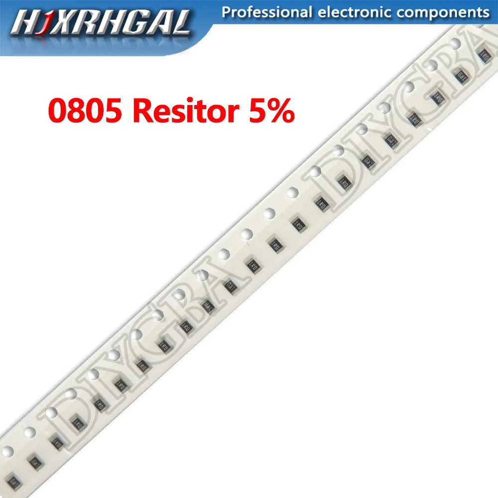 100PCS 0805 SMD 5% ตัวต้านทาน 0R 0.1R 0.39R 0.68R 1R 3.6R 6.8R 7.5R 8.2R 9.1R 0R-9.1R Ohm 5% ตัวต้าน