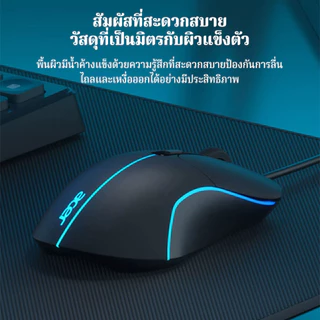 Acer M115 เมาส์มีสาย USB เอฟเฟคไฟ 800 1600 2400 3200DPI หลากสี สะดวกสบาย ทนทาน สําหรับ E-sports สํานักงาน การเรียนรู้