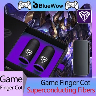 Bluewow YKX ถุงมือเล่นเกมมือถือ 28-Pin หน้าจอสัมผัส กันเหงื่อ ระบายอากาศ กันลื่น สีม่วง สําหรับเล่นเกม