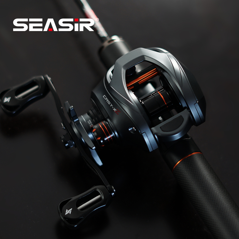 Seasir Cast-X2 Baitcasting Reel 7.3:1 อัตราทดเกียร์ความเร็วสูง 6 + 1 BB ลาก 8.5KG อลูมิเนียม Carbon 