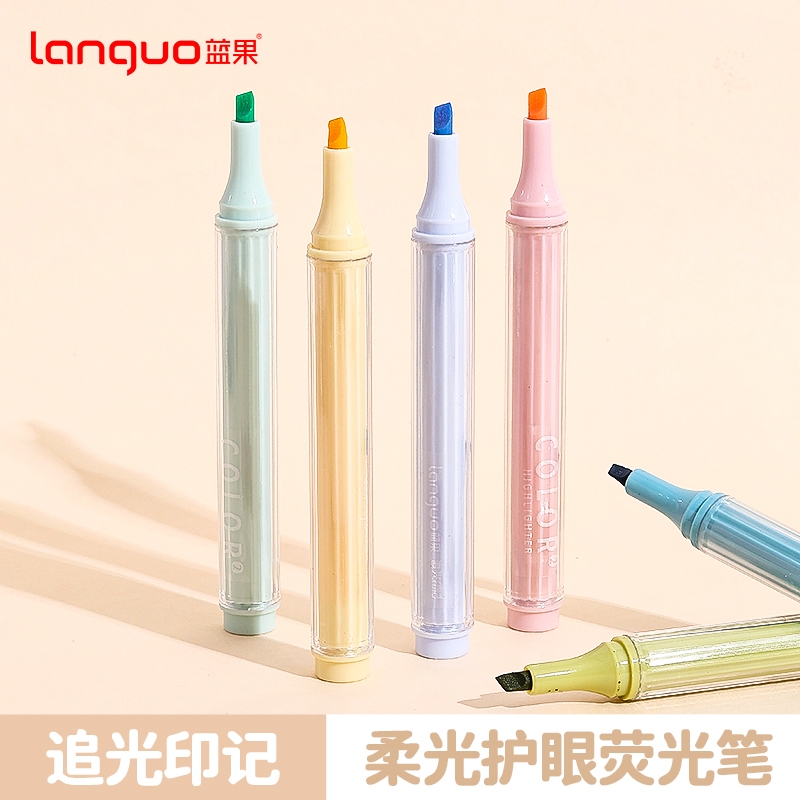 Languo ปากกามาร์กเกอร์ เรืองแสง ความจุขนาดใหญ่ สําหรับนักเรียน
