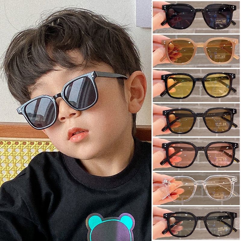 แว่นตากันแดด ทรงสี่เหลี่ยม ขนาดใหญ่ ป้องกันรังสียูวี เหมาะกับกลางแจ้ง แฟชั่นสําหรับเด็ก