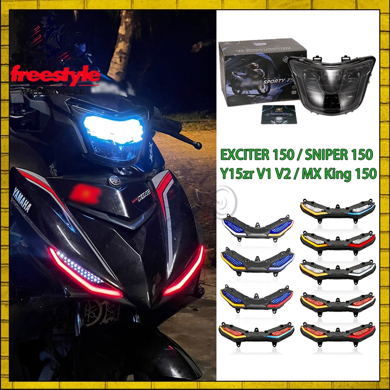 ไฟหน้า LED 2 ชั้น สําหรับ YAMAHA Exciter 150 EX150 Y15 Y15ZR V1 Sniper 150 V1 LC150 V1 Mx King 150