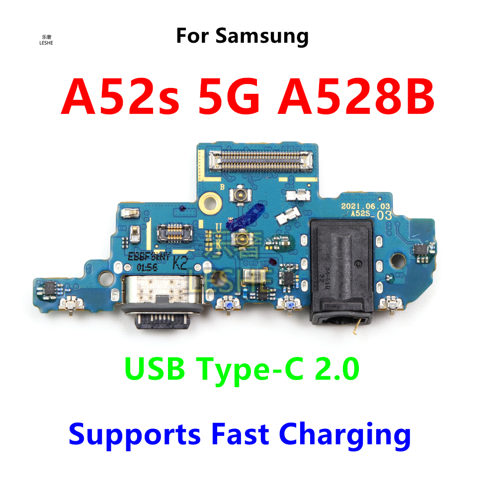 สําหรับ Samsung Galaxy A52s 5G A528B SM-A528B USB Type-C 2.0 แท่นชาร์จขั้วต่อพอร์ต Flex Cable